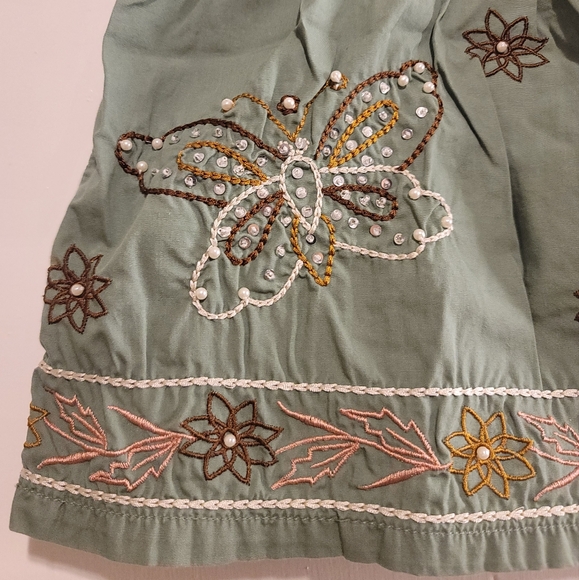 YMI Embroidered Floral Butterfly Embellished Sequins Pearl Beaded Boho Skirt - Picture 3 of 10